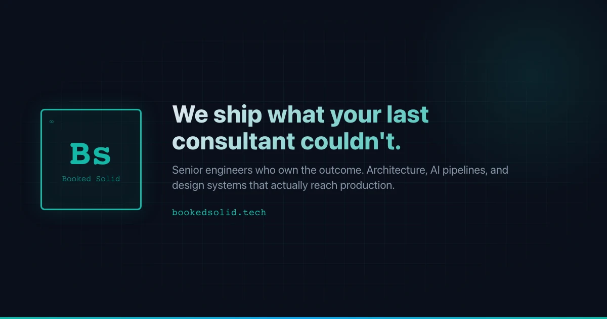 AAA design systems. Built to ship. | Booked Solid Technology